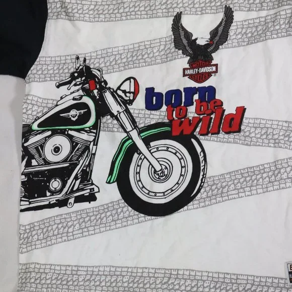 VTG HARLEY DAVIDSON Born to be Wild Boys Shirt NWT Sz L 14/16 - Picture 6 of 10